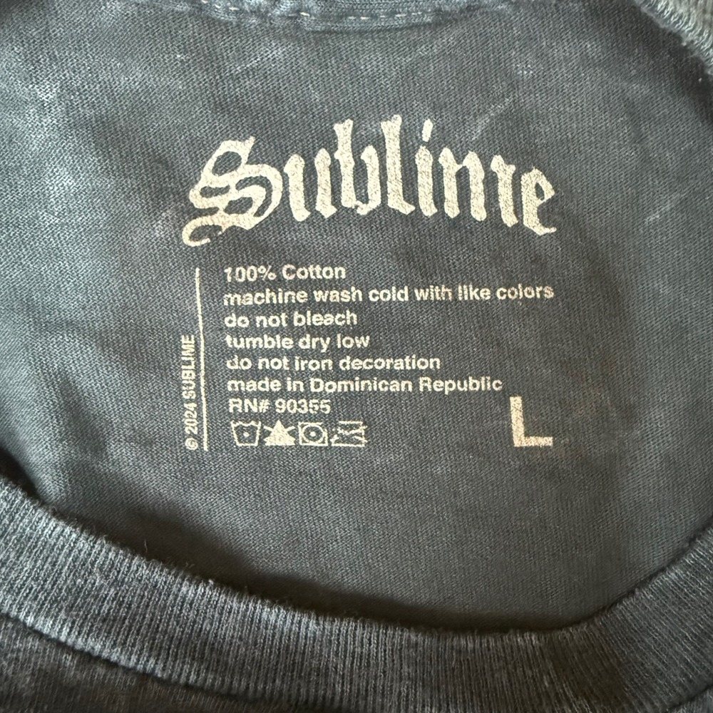 Sublime Band Tee Mens Large Blue Long Beach CA T-Shirt Boombox Graphic Retro - Picture 8 of 8